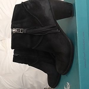 STEVEN by STEVE MADDEN BLACK WASCO BOOTIES SZ 7.5